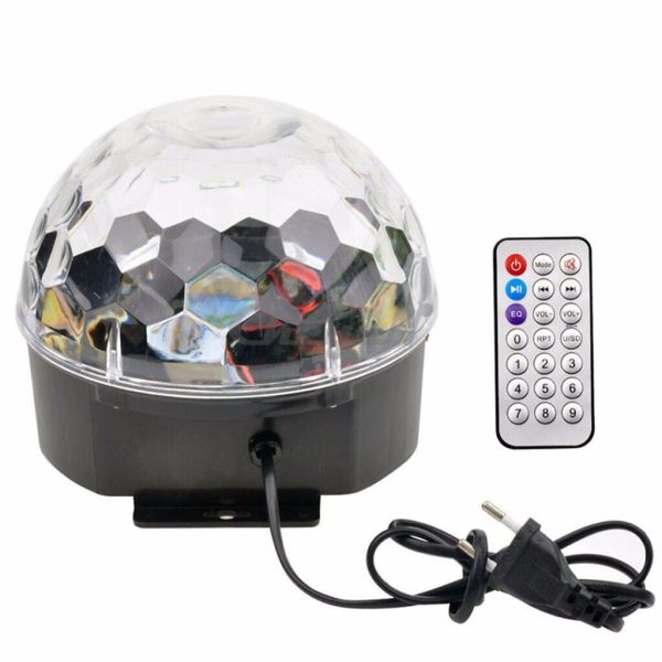 Đèn led quả cầu xoay pha lê nhiều màu màu đen DSY 4