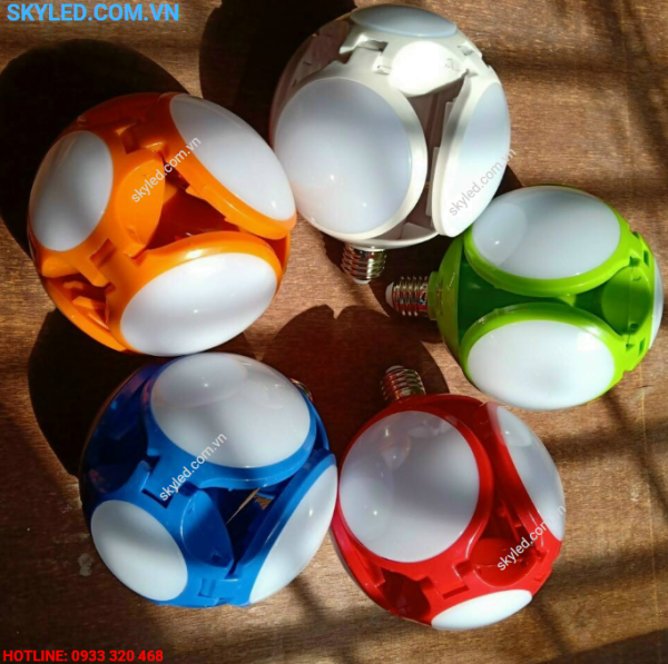 Đèn led quả cầu đôi xoay nhiều màu DSY 2