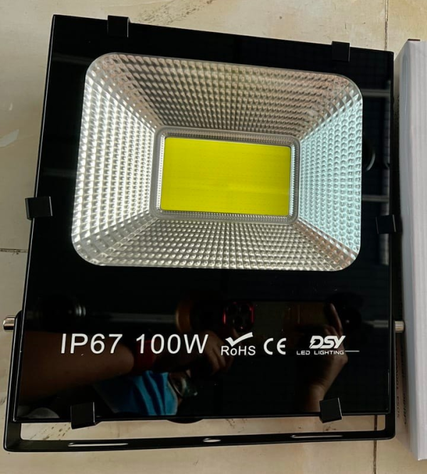 Đèn led pha vỏ thép màu đen DSY 1