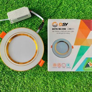 Đèn Led Âm Trần 3 Chế Độ 7w Viền Vàng Dsytd-7w 17