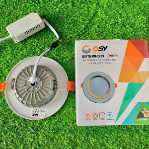 Đèn Led Âm Trần 3 Chế Độ 7w Viền Vàng Dsytd-7w 16