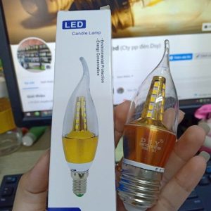 Đèn Led Tên Lửa 5w Ánh Sáng Vàng E14-e27 (có Râu- Không Râu) 16