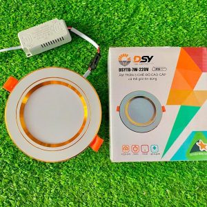 Đèn Led Âm Trần 3 Chế Độ 7w Viền Vàng Dsytd-7w 14