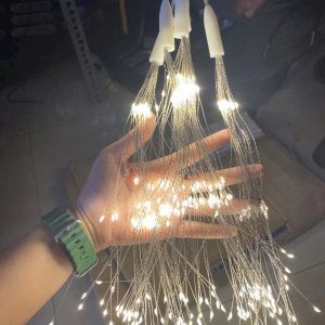 Pháo Hoa Treo 5m 5 Bông - 3 Tầng Led - Ánh Sáng Vàng - Tăng Phô Nhôm Chống Nước Dsyytwyhd
